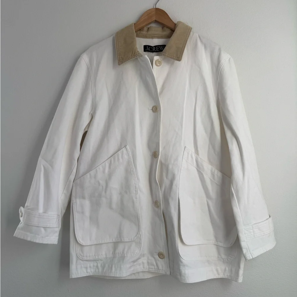 NWT J Crew Barn Jacket In Canvas Size M - Picture 2 of 10